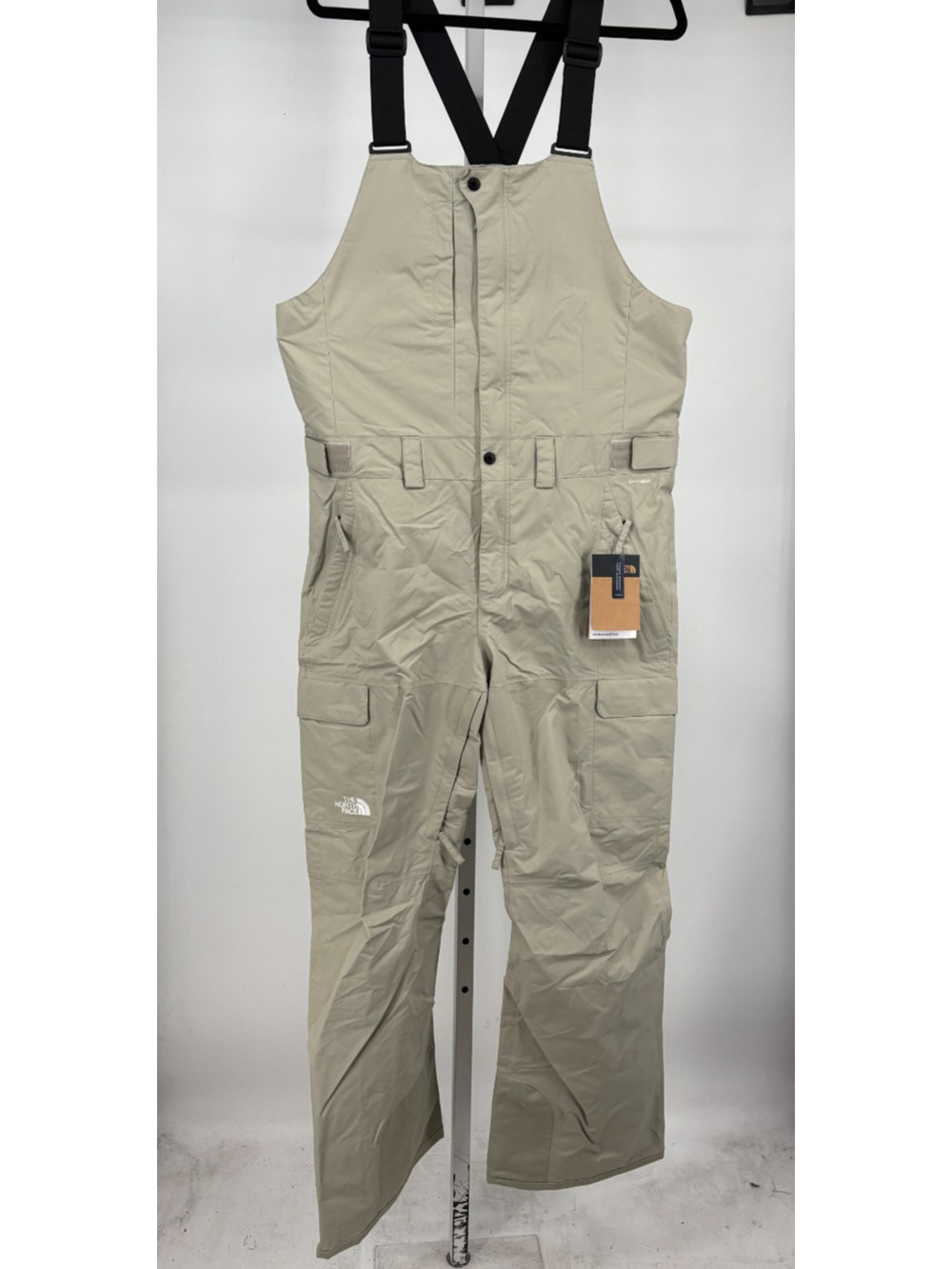 The North Face Freedom Bibs Mens M Clay Gray DryVent Breathable DWR Waterproof